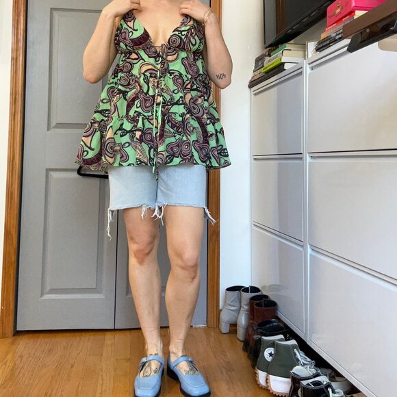 ALC Boho Printed Babydoll Blouse - Picture 1 of 9